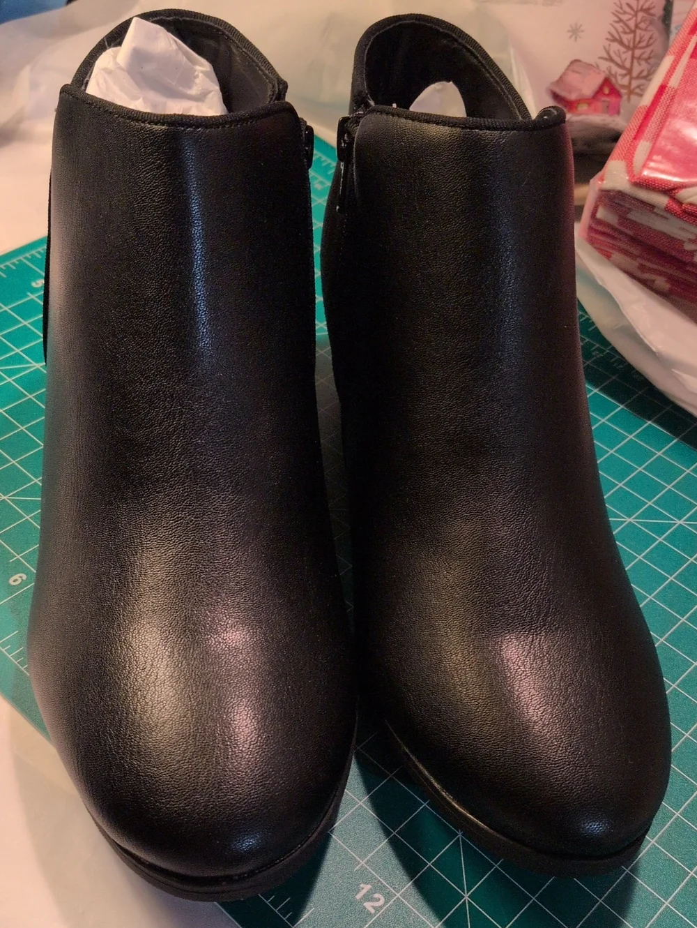 Black Side Zip Booties